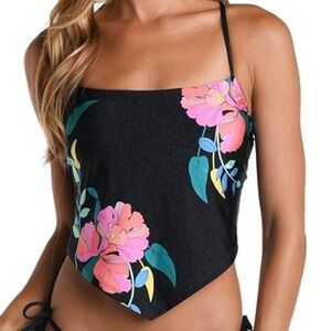 Sunshine 79 Tropical Floral Tankini Swim Top Size 8 Vintage Style